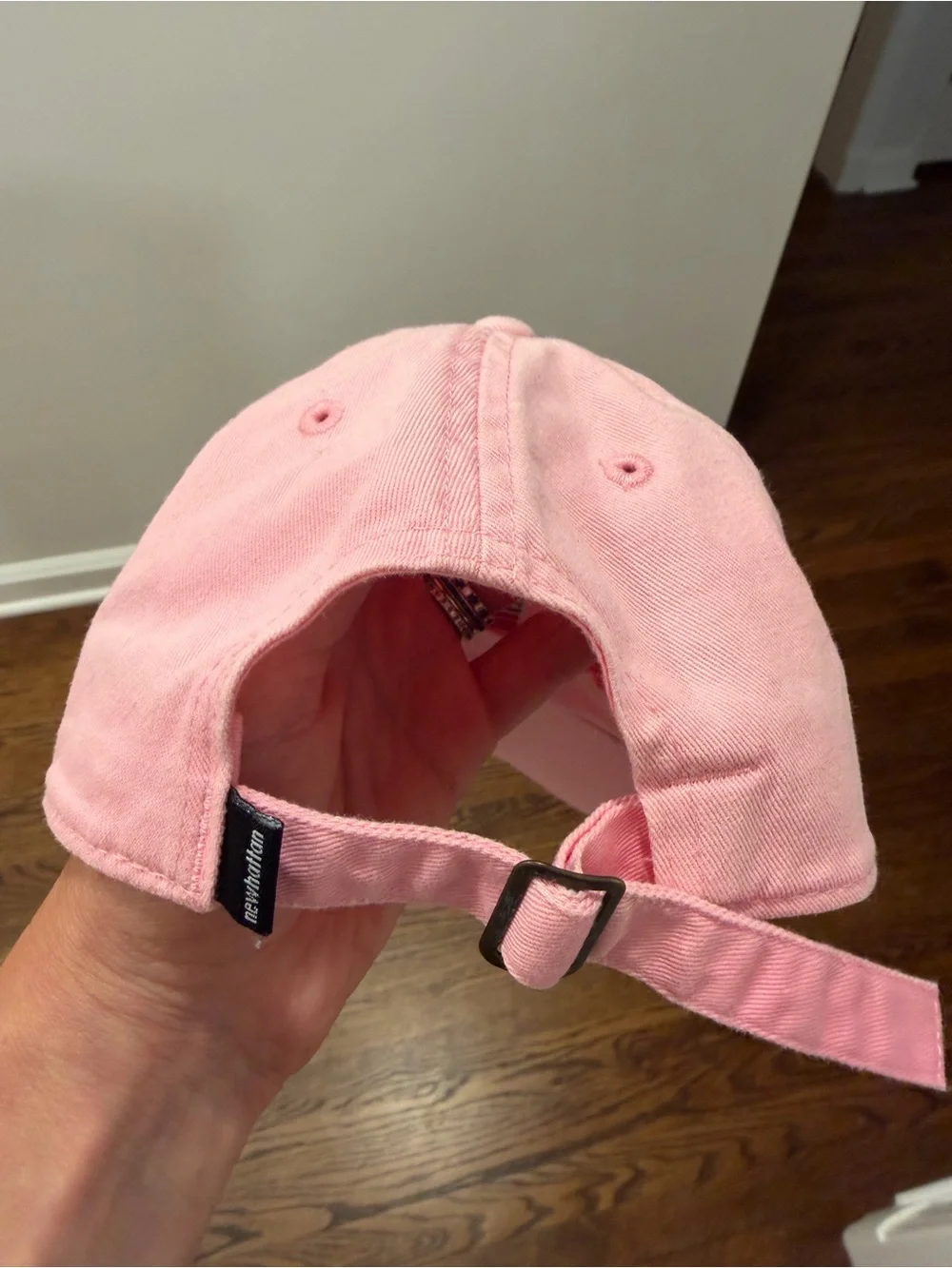 Kids Pink Baseball Cap with American Flag Patch